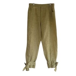 Blanque Large Barrel Linen Pants with Tie Details Lagenlook Luxury Bohemian